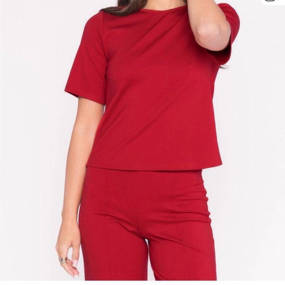 Red Cropped Top by Ripley Rader Brand - Picture 2 of 5
